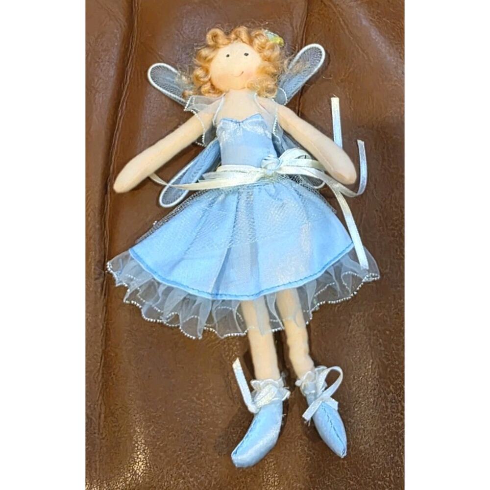 8.5 Inch 2007 Burton + Burton Blue Fairy Cloth Doll Rare HTF Flaw On Shoe